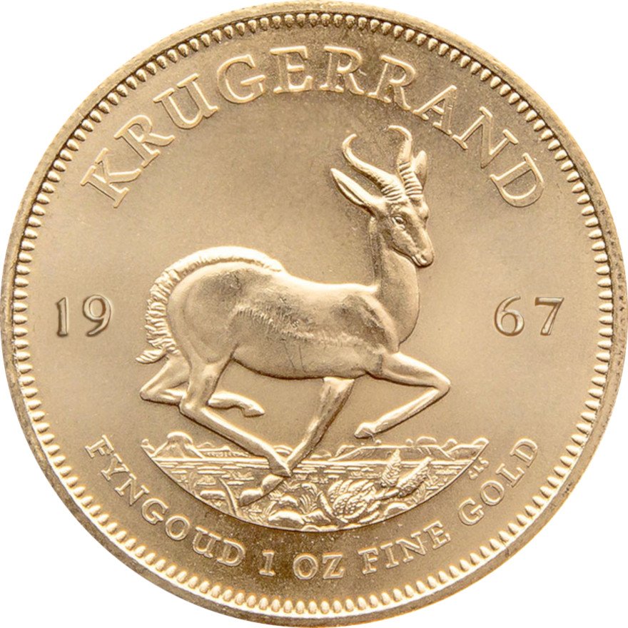 Back of the Gold Krugerrand 1 oz - 1967 (1st issue)