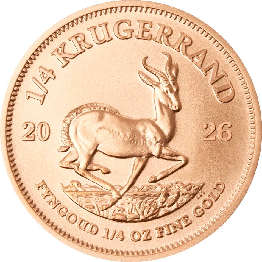 Back of Gold Krugerrand 1/4 oz 2026