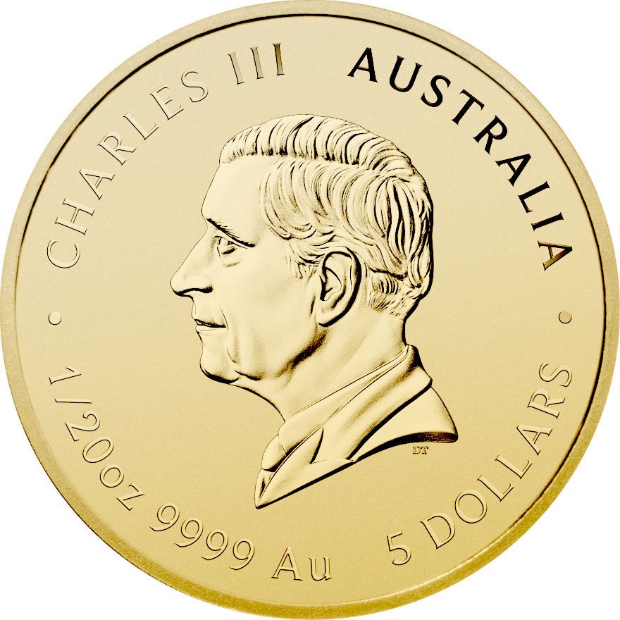 Back of the Gold Lunar III 1/20 oz - Horse 2026