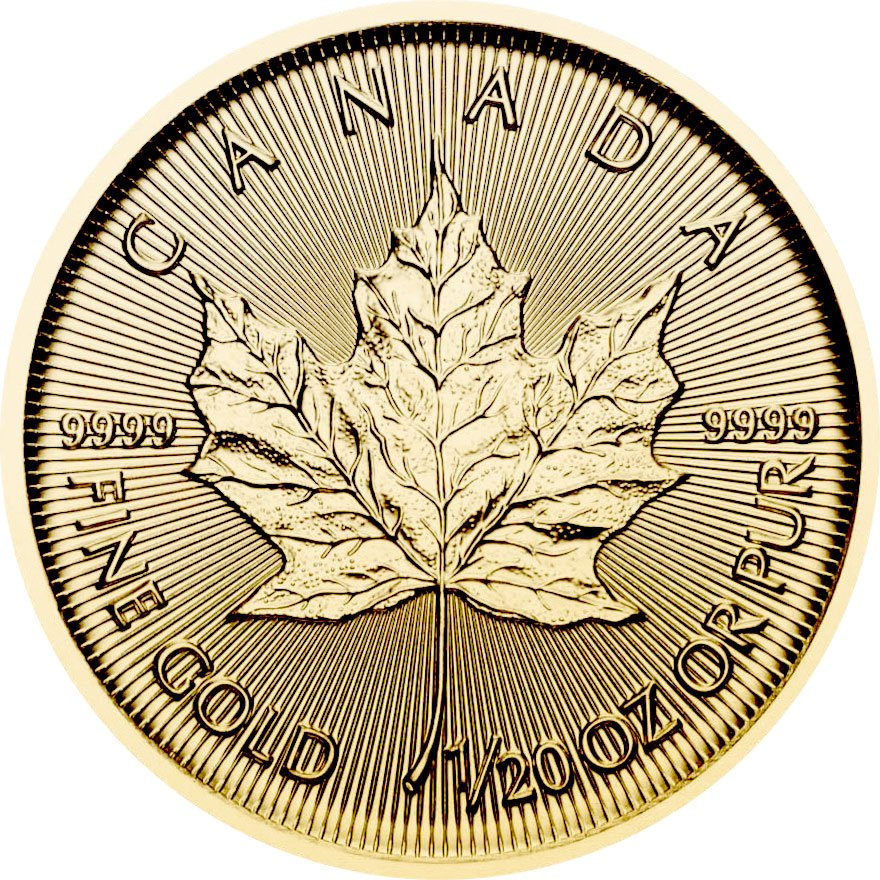 View 1: Gold Maple Leaf 1/20 oz - 2025