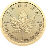 Front of Gold Maple Leaf 1/10 oz - 2026