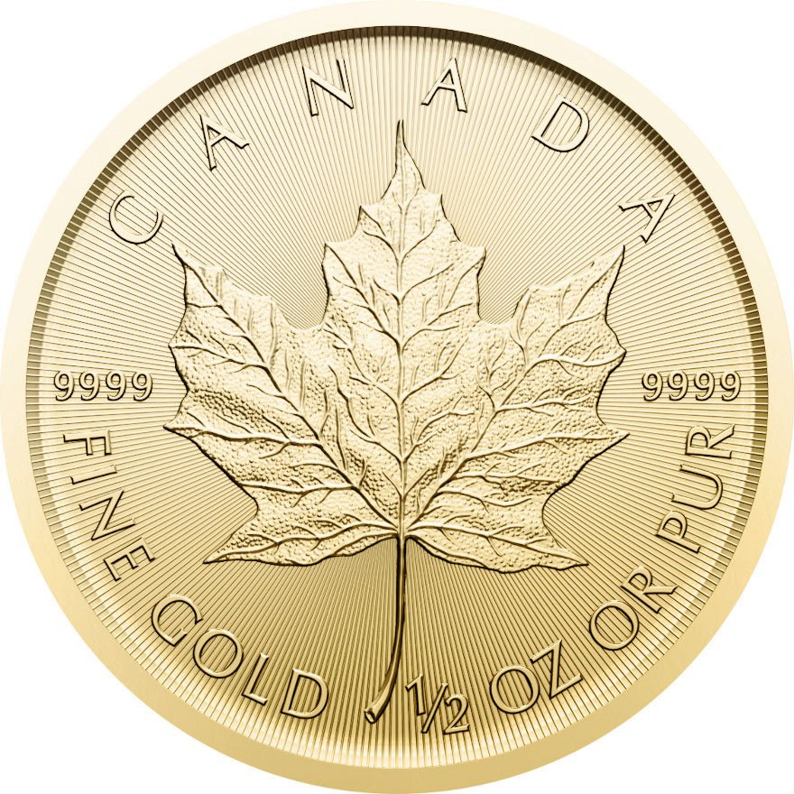 Front of Gold Maple Leaf 1/2 oz - 2026