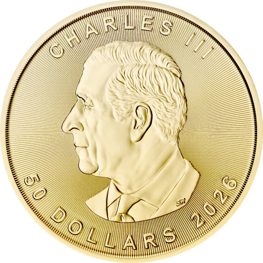 Back of the Gold Maple Leaf 1 oz - 2026