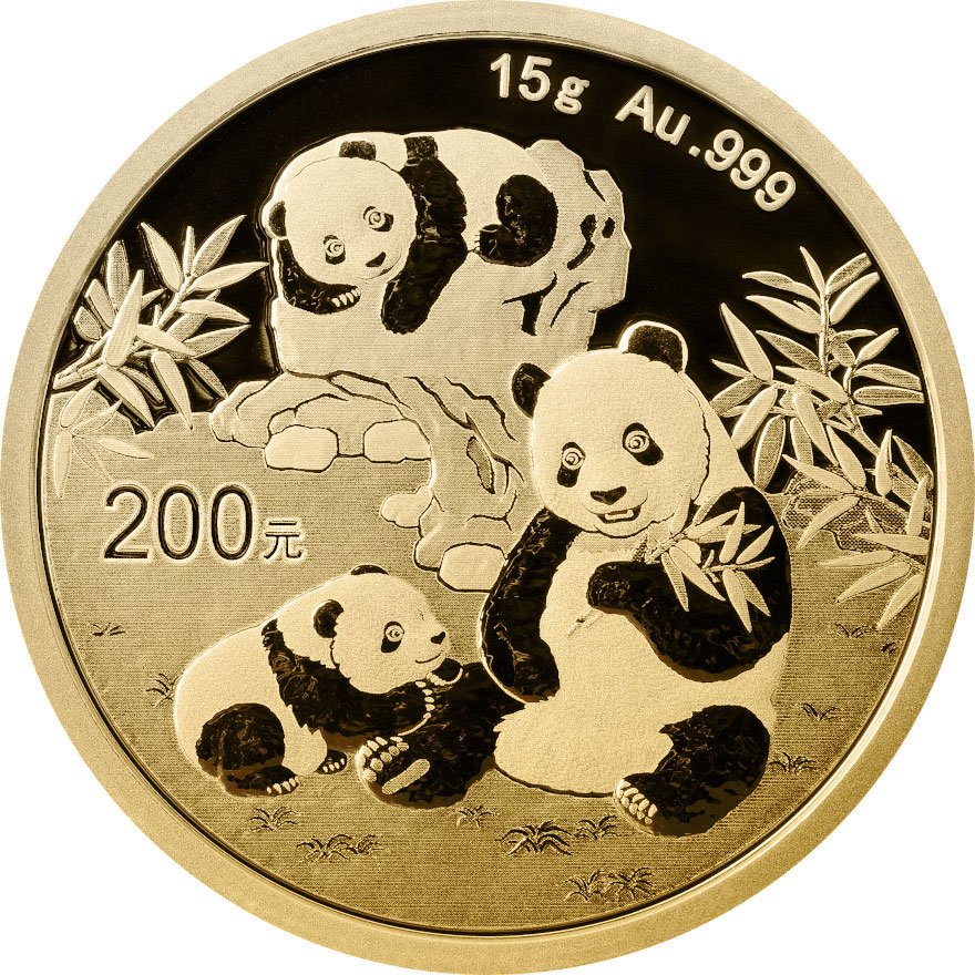 View 1: Gold China Panda 15 g - 2025