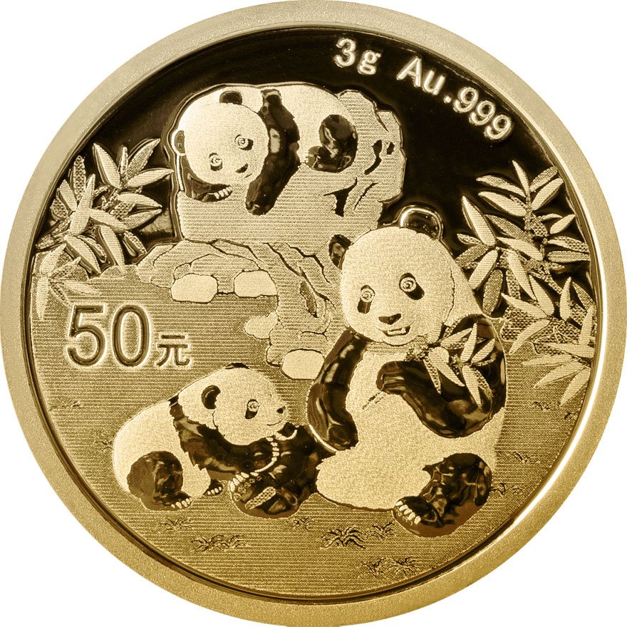 View 1: Gold China Panda 3 g - 2025