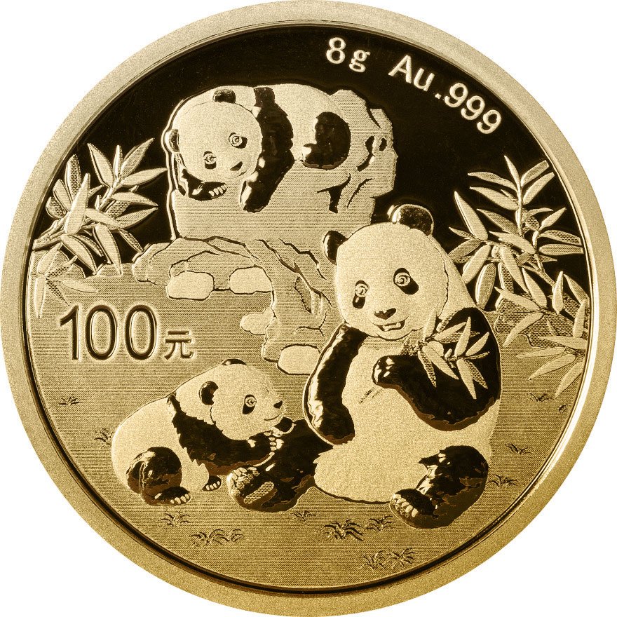 View 1: Gold China Panda 8 g - 2025