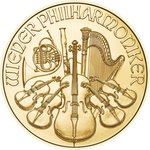 Front of the Gold Philharmonic 1 oz - 2026