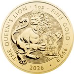 Front of the Queen's Lion 1 oz - Royal Tudor Beasts 2025