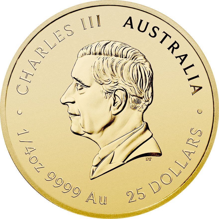 Back of the Gold Lunar III 1/4 oz - Snake 2025