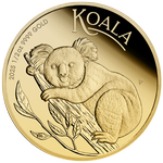Side view of Gold Koala 1/2 oz PF – First Issue