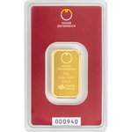 Front of the Gold bar 10 g - Austrian Mint in the blister card (Production version 2)