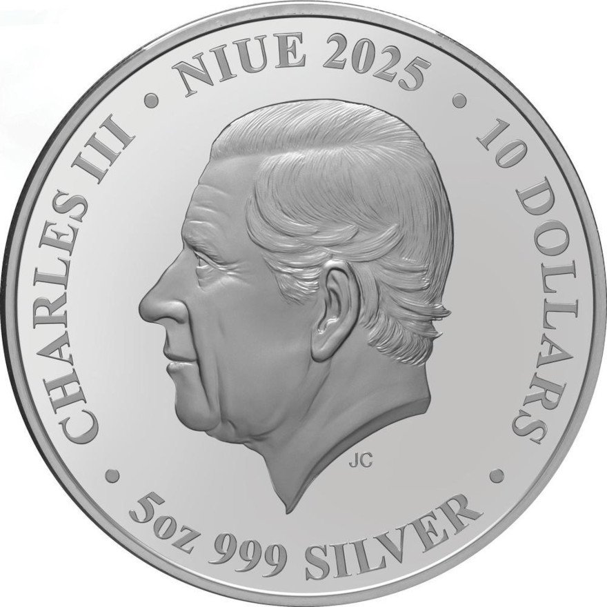 Back of the Silver Auspicious Beasts 5 oz Proof - 2025
