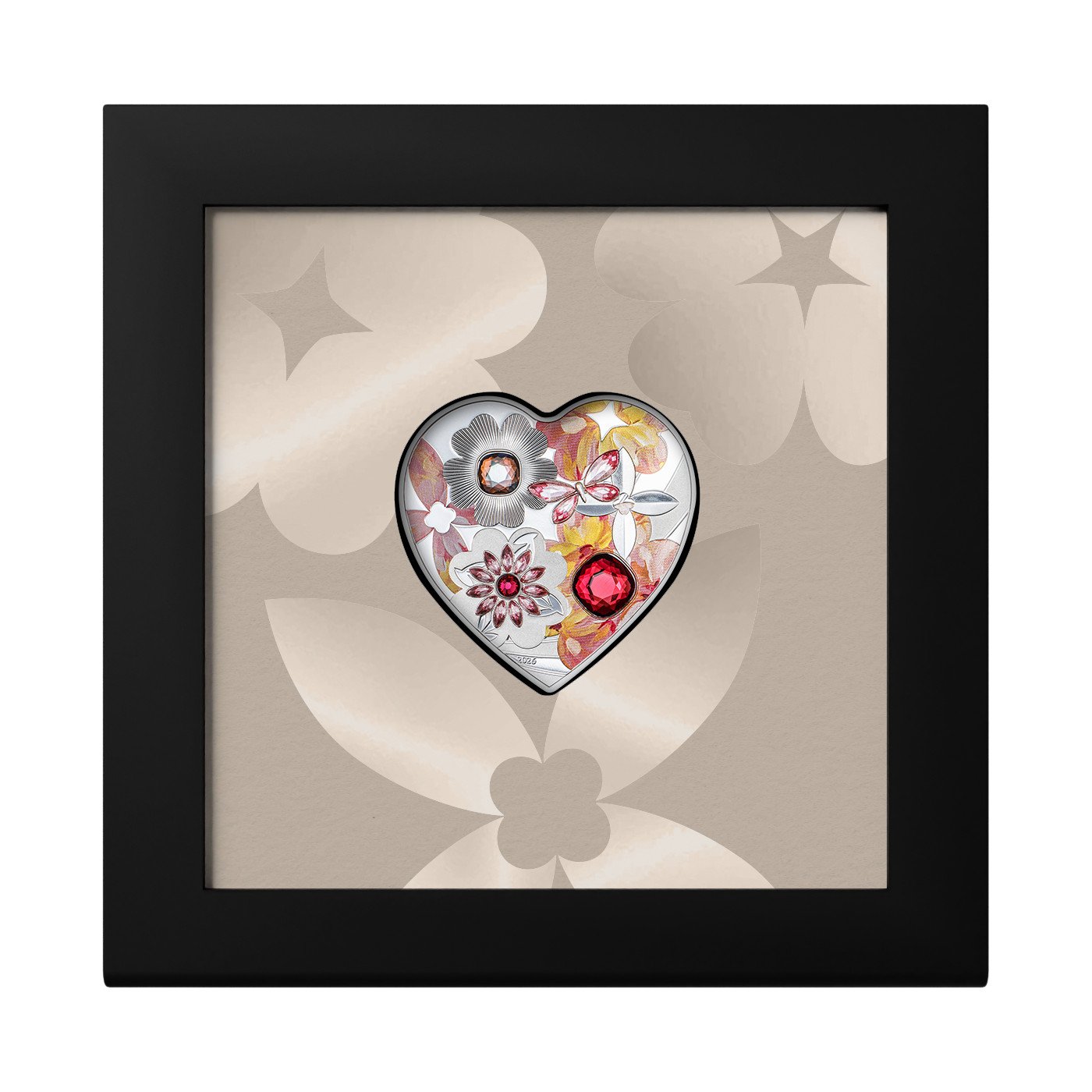 Silver Heart Brilliant Love Blossom 20 g Proof - 2026 in original coin case