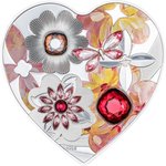 Silber Herz Brilliant Love Blossom 20 g PP - 2026 Front of Silver Heart Brilliant Love Blossom 20 g Proof - 2026