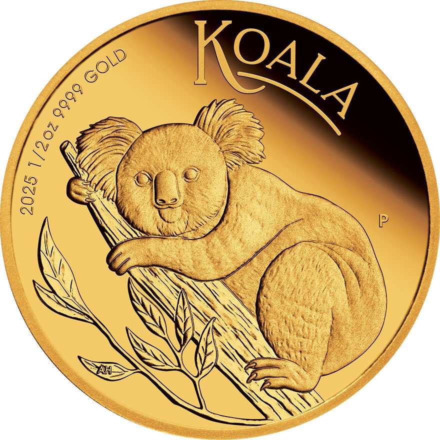 Front of Gold Koala 1/2 oz PF – First Issue