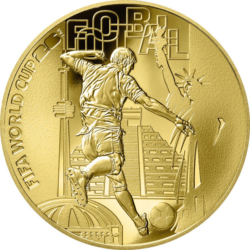 Front of Gold 2026 World Cup 1/4 oz Proof 