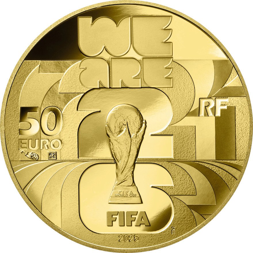 Back of Gold 2026 World Cup 1/4 oz Proof 