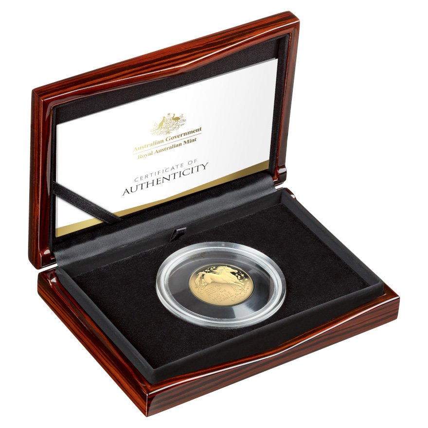 Gold Lunar Horse 1 oz PF domed coin - RAM 2026  in the original coin case