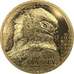 Front of the Gold Bateleur Eagle 1 oz PF - 2025