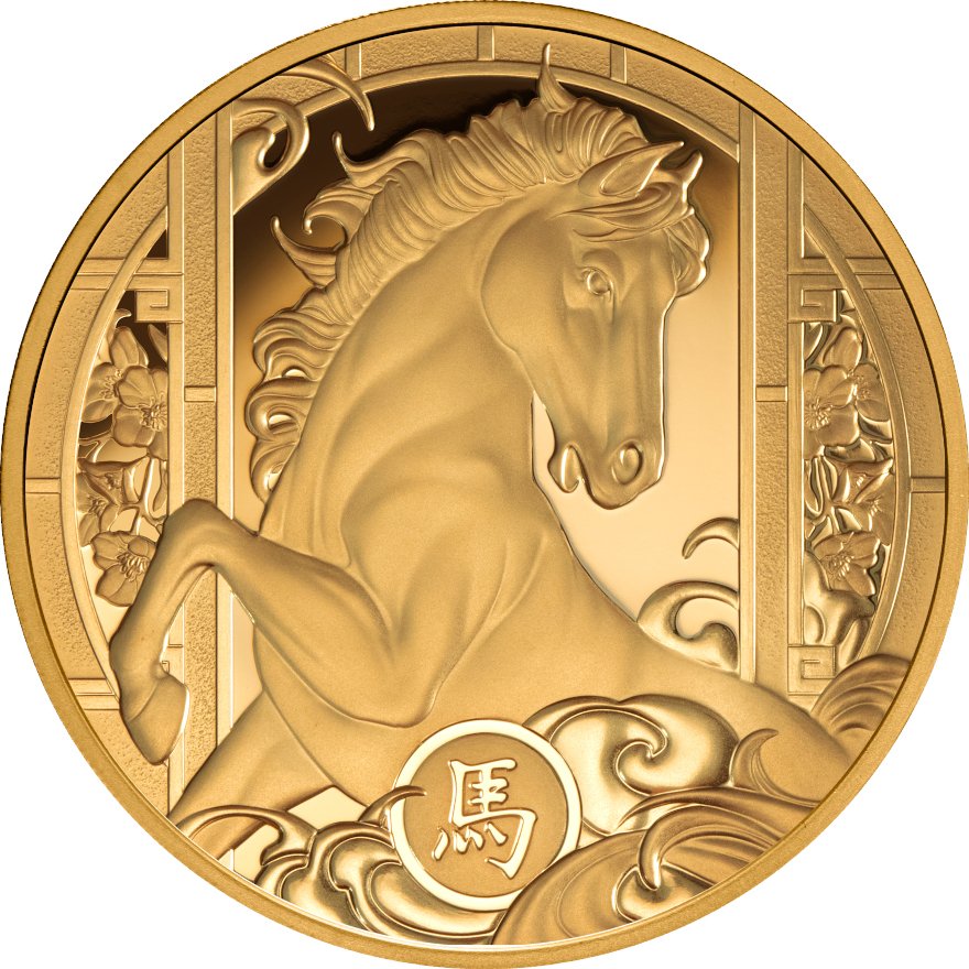 Front of the Gold Lunar Horse – 1 oz PF – 2026