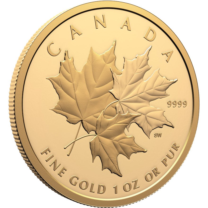 View 2: Gold Triple Maple Leaf 1 oz PP - 2025