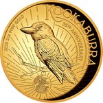Front of the Gold Kookaburra 2 oz Proof - High Relief 2025 