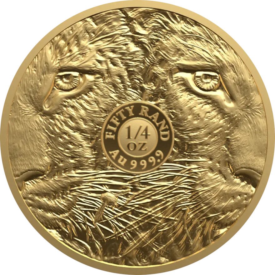 Back of Gold Big5 Leopard 1/4 oz Proof