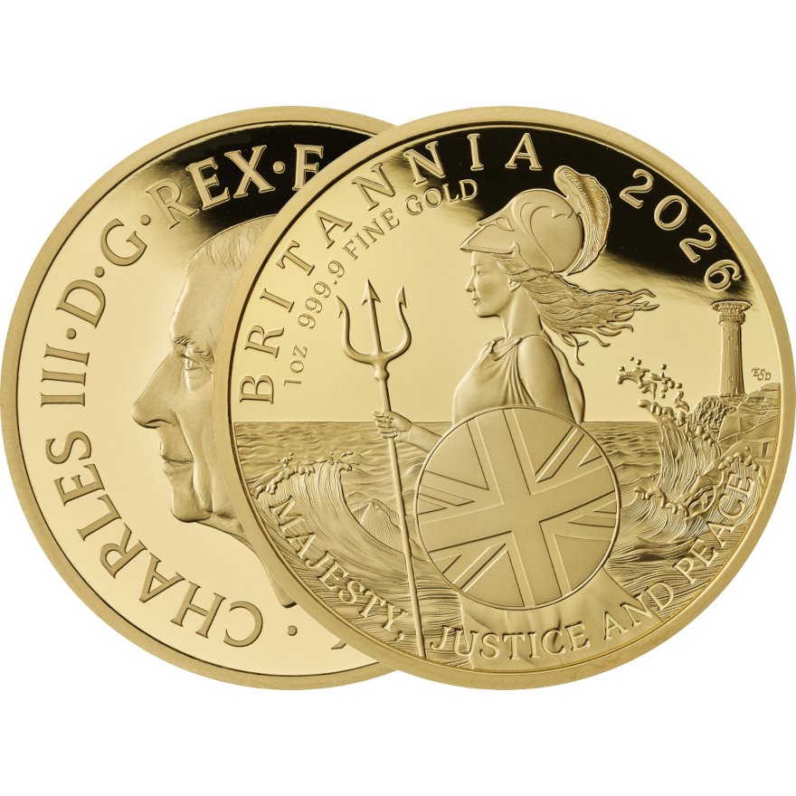 Coin Designs of Gold Britannia 6-coin Set Proof 2026