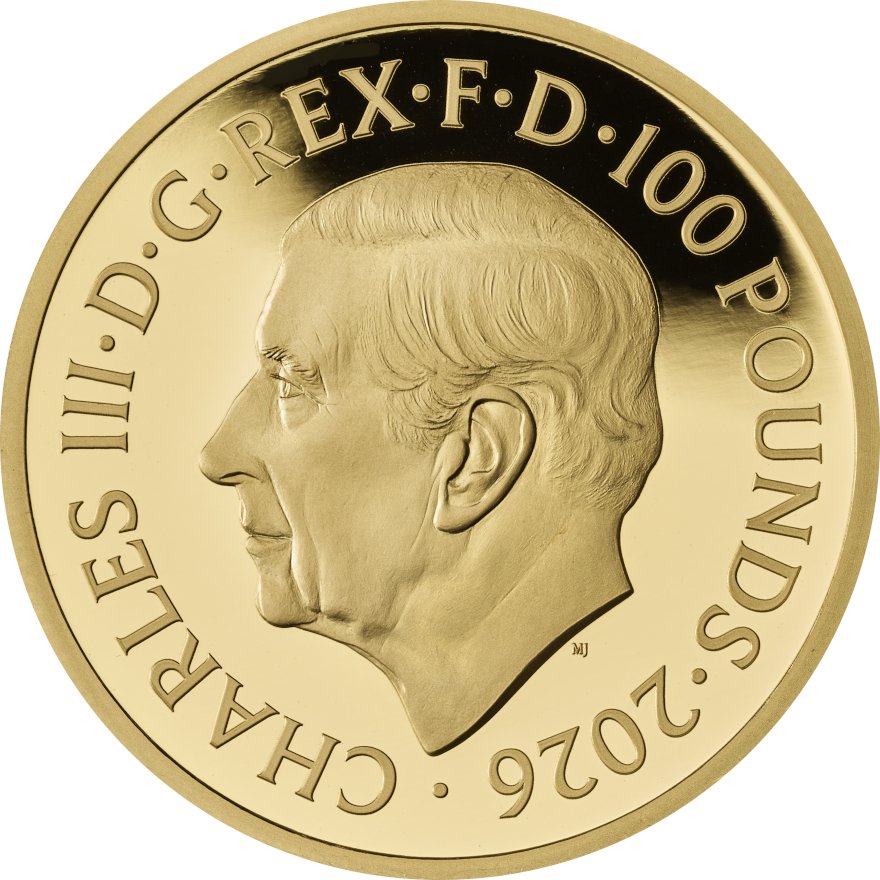 Back of Gold Britannia 1 oz Proof - 2026