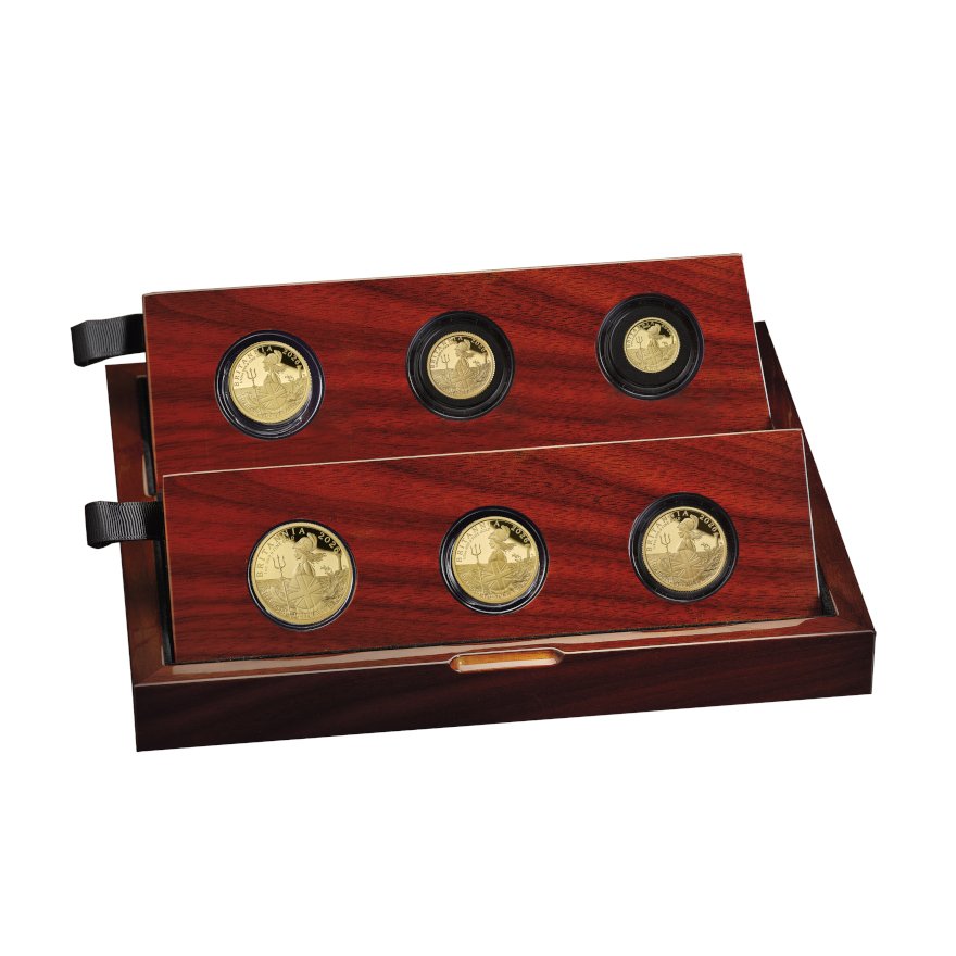 Front of Gold Britannia 6-coin Set Proof 2026