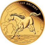 Front of the Gold Australian Brumby 1 oz Proof - 2025