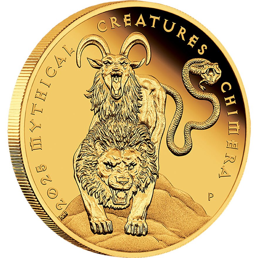 View 2: Gold Mythical Creatures 1 oz PP - Chimera 2025