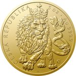 Front of Gold Czech Lion 5 oz 2026