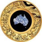 Front of Gold Great Southern Land 1 oz PF - Lepidolith Coin
