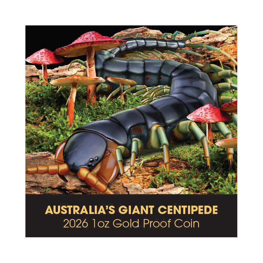 COA of Gold Deadly & Dangerous 1 oz PF -Giant Centiped 2026 