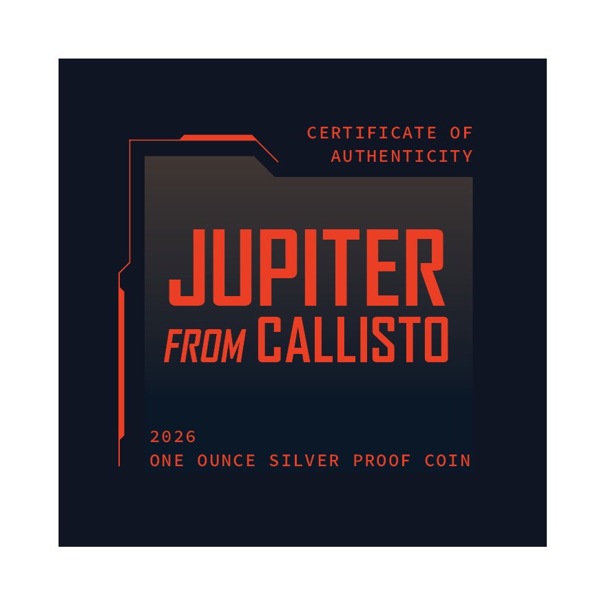 Certificate of Silver Jupiter from Callisto 1 oz PF - 2026