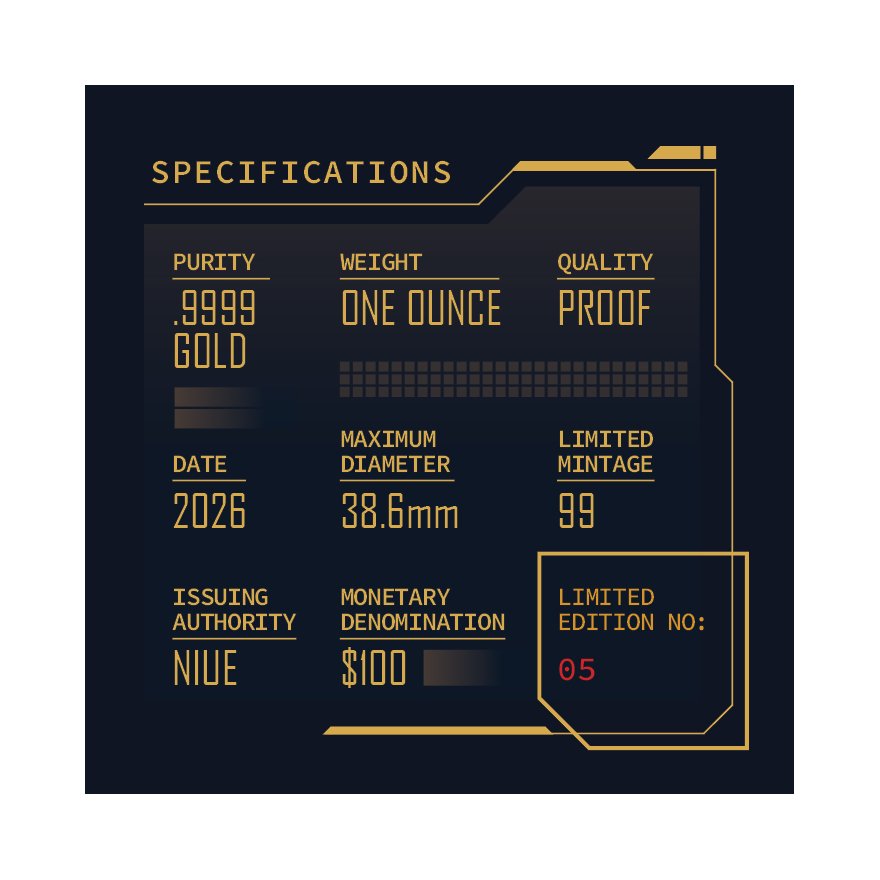 Certificate of Gold Jupiter from Callisto 1 oz PF - 2026