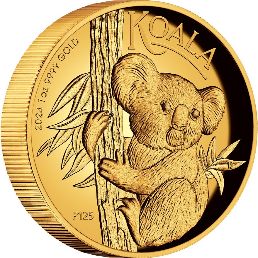 View 2: Gold Koala 1 oz PP - High Relief 2024