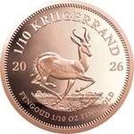 Front of the Gold Krugerrand 1/10 PF - 2026