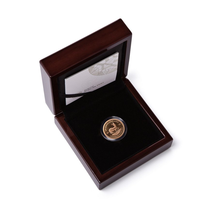 Gold Krugerrand 1/4 oz PF - 2026 in the original coin case