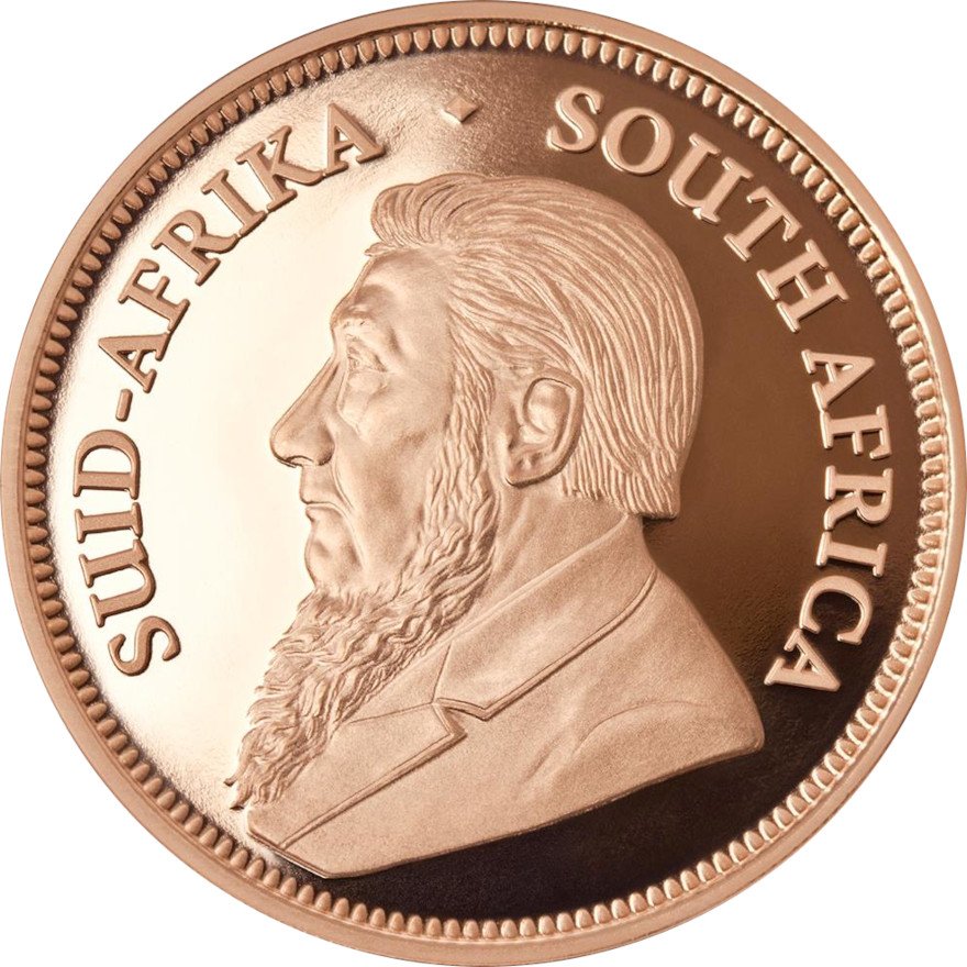 Back of the Gold Krugerrand 5 oz PF - 50th Anniversary 2017