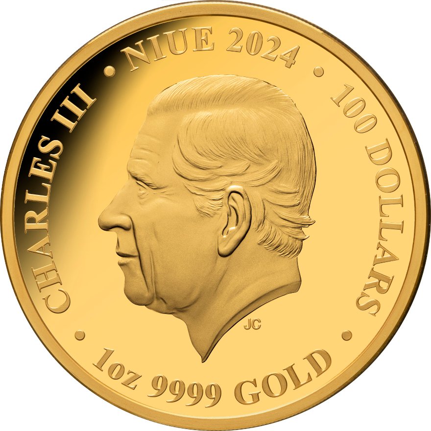 View 3: Gold Rotaugenlaubfrosch 1 oz - Platinbeschichtet 2024