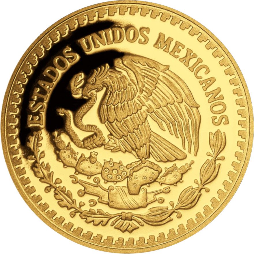 Back of the Gold Mexico Libertad - 5 Value Set - PF 2024