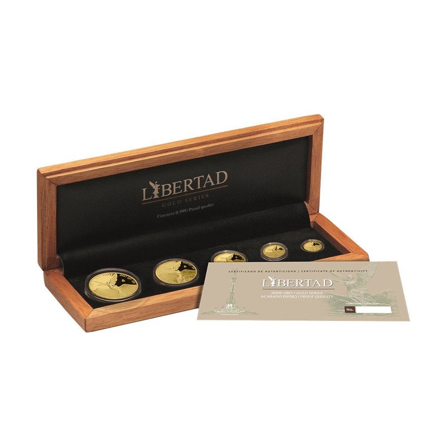 Coin Case of the Gold Mexico Libertad - 5 Value Set - PF 2024