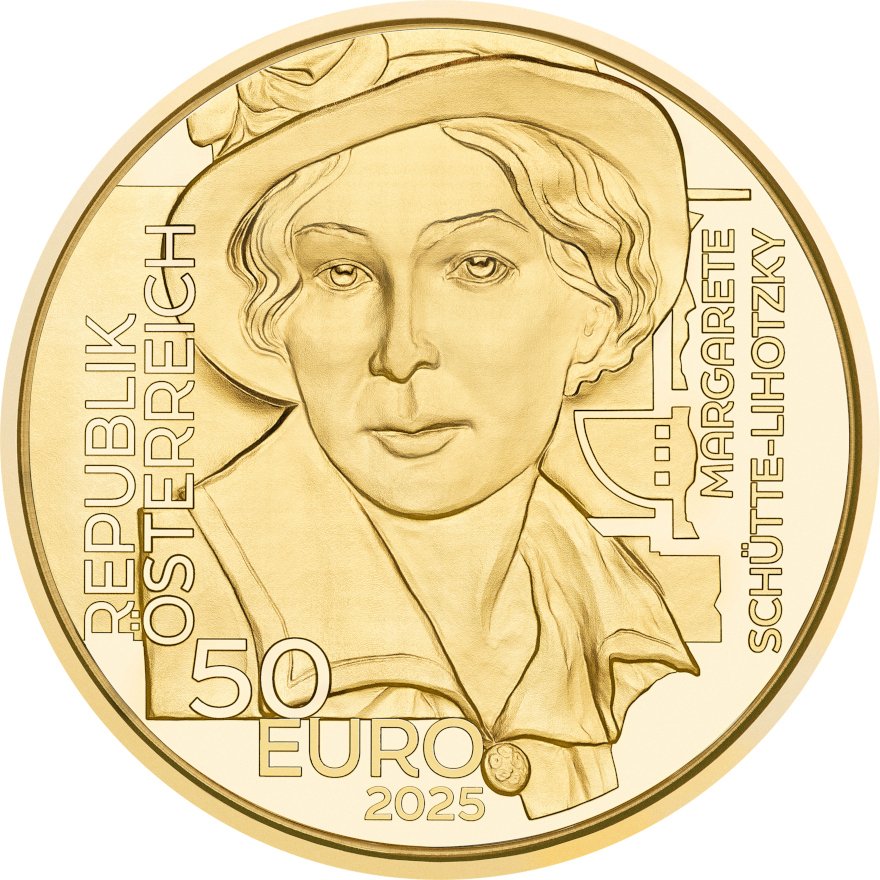 View 1: Gold Heimat großer Töchter - "Margarete Schütte-Lihotzky" 50 EUR AUT PP -  2025