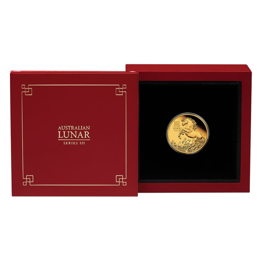 Case of the Gold Lunar III Horse 1/4 oz PF - 2026