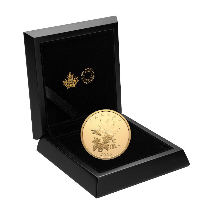 Gold Multifaceted Maple Leaf 1 oz PF - 2026 in the original coin case