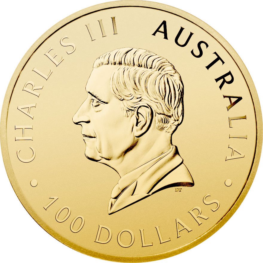 Back of the Gold Australian Nugget 1 oz - Welcome 2024