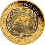 Front of Gold Australian Nugget 1 oz PF - 40th Anniversary - 2026