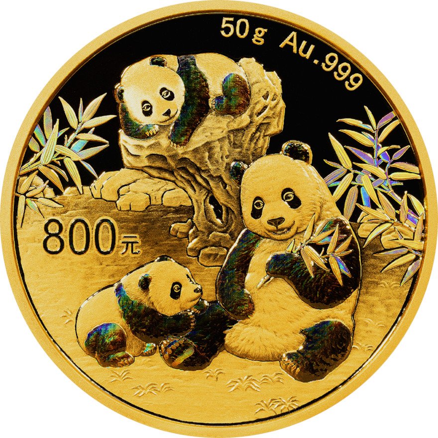 View 1: Gold China Panda 50 g PP - Irisierend 2025